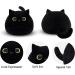 KOMUNJ Black Cat Plush 30cm - Soft Stuffed Animal Toy for Kids & Adults | Cute Cat Pillow Gift for Valentines & Birthday - Buy Online on GoSupps.com