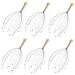 Tovinanna 6st massage device shampoo scrubber hair crawler scalp care scalp care stress relief multifunction tools massage threaded massage brush steel and wood.