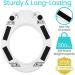 Vive Raised Toilet Seat Riser with Handles - Elderly & Handicap Grab Bar for Seniors - Easy Clean, Options for Elongated & Standard Bowls - Medical Hip Replacement Surgery Aid - Buy Online on GoSupps.com