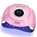 AoxuYLZ UV LED Nail Lamp,180W UV Light Nail Dryer for Nails Gel Polish with 45 Lamp Beads 4 Timer Setting & LCD Touch Display Screen, Auto Sensor, Professional Nail Light UV Nail Lamp for Gel Nails