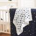 Bornino Basics Mullwindeln 80x80 cm - Clouds & Stars (3-Pack) | Pure Cotton Mull Towels for Ceiling & Sun Protection - Blue Marine - Buy Online on GoSupps.com