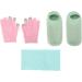 Qukaim Moisturizing Gel Socks Set Touch Screen Spa Moisturizing Gloves Socks Set Reusable Repair Treatment Exfoliating SPA Neck Wrap Mask - Buy Online on GoSupps.com