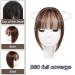 TBOAD 100% Real Human Hair Toppers with Bangs | 12 Dark Brown Remy Hair Extensions for Thinning Hair | Clip in Bangs Wiglets Hair Piece - Buy Online on GoSupps.com