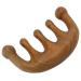 Wooden massage comb 1 scalp massage comb made of sandalwood for head neck shoulder hand and arm massages (half-moon shaped 1)