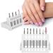 2 Pieces 16 Holes Nail Drill Bits Display Racks Holder Grinding Head Storage Box Organizer Callus Remover Dead Skin File Pedicure Tools (White) - Buy Online on GoSupps.com
