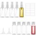 Ysimple travel bottles set plastic bottle of spray bottle Transparent empty cosmetics travel containers with funnel for air travel perfume shampoo lotion (50ml)