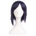MapofBeauty 12/30cm Short Straight Women's Braid Wig - Stylish Blue/Black Red Hair for International Shipping - Buy Online on GoSupps.com