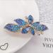 Rhinestone Crystal Hair Claw Clips - Set of 3 | French Hair Barrettes for Women | Bridal Wedding Accessories (Pink Blue Clear) - Buy Online on GoSupps.com