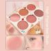 Matte Finish Blush Makeup for Cheeks Smooth Powder Face Blush Blendable Long-Lasting All day 6 Colors Blushing Pigmented and Lightweight Blush Palette - Buy Online on GoSupps.com