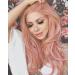 Xiweiya Rosa Lace Front Synthetic Wig for Women | Rose Gold & Pastel Pink Heat-Resistant Hairstyle - Perfect for Girls - Buy Online on GoSupps.com