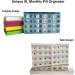 Buy Unique XL Monthly Pill Organizer - 31 Compartment Daily & Weekly Planner with Tray & 8 Extra Large Removable Compartments - Ideal for International Shipping - Buy Online on GoSupps.com