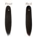 Feshfen 60cm Ponytail Extensions - Darkest Brown Synthetic Drawstring Hair Extensions for Women | Long Straight Braid - Buy Online on GoSupps.com