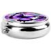 Purple Butterfly Portable Round Pill Box - Lightweight Moisture-Proof Organizer for Vitamins - Perfect Travel Solution - Buy Online on GoSupps.com