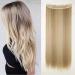 SEGO 66cm hair part clip in extensions 1 Tresse 5 clips hair extension human hair like real hair smooth ashblond & bleach blonde 26 "(66cm) -120g 66 cm # 24p613c