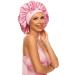 Satin Jumbo Sleeping Bonnet with Wide Elastic Band - Pink | for Curly, Braid & Wig Protection - Buy Online on GoSupps.com