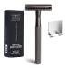 Vintage Double-Sided Metal Safety Razor with Zinc Alloy Handle - Black | Premium Shaving Experience - Buy Online on GoSupps.com
