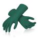 VGO 1 pair of household gloves with lining cleaning gloves made of TPE latex -free super -thick slide -resistant washing gloves for kitchen bathroom garden no rubber hunt (TP1117) (dark green m (1 Pack)) m (1 Pack) dark green