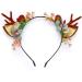 Christmas Deer Antlers Flower Berry Headband Crown Floral Headband Christmas Boho Headdress Party Headwear Hair Hoop Christmas Hair Accessories for Women Girls