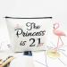 21st Birthday Gifts for Women - Funny 21 Year Old Birthday Gift for Her - Cute Makeup Bag for Daughter, Best Friend - The Princess is 21 - Celebrate Turning Twenty One - Buy Online on GoSupps.com
