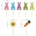 Easter Bunny Cupcake Toppers Carrot Cake Decoration for Happy Easter Spring Theme Party Supplies - Set of 28 - Buy Online on GoSupps.com