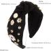 scicent Black Hair Band Knotted Headband for Women Sport Hairbands Soccer Charms Wide Top Knot Headpiece Soccer Game Day Hair Accessories Gifts for Girls Fans - 25312 - Buy Online on GoSupps.com