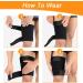 Thigh Support Brace & Hamstring Compression Sleeve | Anti-Slip Quad Support for Sprains Strains & Injury Recovery - Unisex (Black - Buy Online on GoSupps.com