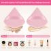 Auauy 6 PCS Triangle Makeup Powder Sponge Set - Washable & Reusable Face Puffs for Loose Powder & Foundation - Pink Makeup Tools - Buy Online on GoSupps.com