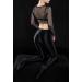 Women's Black Metallic Wet Look Footed Leggings - Shimmer Dance Tights - XL - Buy Online on GoSupps.com