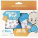 Delight Paw Baby Teething Mitten | Self-Soothing Pain Relief for Babies Over 3 Months | BPA-Free | Mom Designed | Includes Hygienic Travel Bag | 2 Pack Bubbly Blue - Buy Online on GoSupps.com