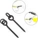 100 Pcs 15mm Fishing Bait Screws - Round/Oval Connection Loop for Carp Fishing - Accessories in Matt Black - Buy Online on GoSupps.com