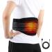 Haofy Heated heat belt massage belt heating waist belt wrap adjustable electrical back warmer for arthritis in the lower back area black