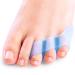 Sumifun gel toe spreader 10x gel small toe protection for overlapping toes curled little toes small toe separator to relieve friction pain blue