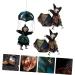 HOMSFOU 3pcs witch gifts glow toys halloween props witch decor Hanging Witch Ornament Halloween Tree Hanging Halloween Party Decor parachute decorate black clothes supplies plastic Without - Buy Online on GoSupps.com
