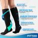 FITTOO Plus Size Compression Socks 20-30mmHg for Men & Women | Relief for Shin Splints Varicose Veins & Calf Pain | Closed Toe Graphite 3X-Large - Buy Online on GoSupps.com