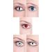Contact lenses/monthly lens Set -5 Pair different colored motif lenses without prescription - unisex - adults - ideal for Halloween carnival motto and horror party 5 Set