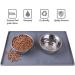 Hubulk Dog Feeding Mat - Silicone Pet Food/Water Bowl Placemat - Spill Proof, Non-Slip, Waterproof Tray - 19x12x0.5 Grey - Buy Online on GoSupps.com