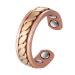 Copper Rings for Women Three Color Gold Pure Copper Adjustable Magnetic Ring Copper Jewelry (2028RG)