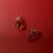 Feylie Gothic Punk Heart Dangling Earrings | Unique Asymmetrical Ear Cuffs for Halloween Party - Buy Online on GoSupps.com
