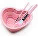 Makeup Brush Cleaning Mat Silicone Cosmetic Brush Cleaning Pad Heart Foldable Brush Cleaning Bowl Portable Cosmetic Brush Cleaner Washing Tool for Makeup Brushes A11ZDQJW Pink - Buy Online on GoSupps.com