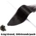 16" Pre Bonded Human Hair Extensions 0.5g*200 Strands #1B Natural Black (100g) - Buy Online on GoSupps.com