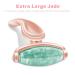 Jade Facial Roller - Real Jade Massager with 3 Interchangeable Heads for Skin Care | Reduce Puffiness & Rejuvenate Skin | Green Jade & Rose Gold Handle - Buy Online on GoSupps.com