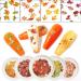 12 Boxes DIY Manicure Wood Pulp Flakes Simulation Leaf Autumn Nail Art Sequins Holographic Maple Leaves Nail Paillettes - Buy Online on GoSupps.com