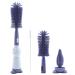 Clundoo Baby bottle brush set three-in-one set bottle brush baby BPA-free suitable for baby-nipples and bottles with soft brush nipple brush cleaner blue