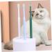 SEWOART 4pcs Toothbrush Plaque off Cats Cat Toothpaste and Brush Kit Kitten Supplies Pet Accessory Plastic - Buy Online on GoSupps.com