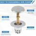 3Pcs Bathroom Sink Stopper with Drain Hole Pop Up Sink Drain Stopper Universal Pop Up Sink Drain Strainer for 34 to 40mm Drain Holes Removable Stainless Steel Basin Drain Strainer for Bathroom - Buy Online on GoSupps.com