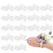 Elastic Pearl Bands Wrist Corsage Bands Wedding Corsages Pearl Bracelet 20 Pack Elastic Pearl Wedding Wristlets DIY Wrist Corsages Accessories for Wedding Prom Hand Flowers Beach Party (White)