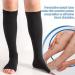 High Calf Compression Socks | Class 2 Graded Support Stockings for Men & Women | Medical Compression for Varicose Veins & Edema | Black XL - Buy Online on GoSupps.com