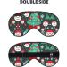 Double-Sided Eye Mask with Christmas Tree & Snowman Print | Soft Light Blocking for Better Sleep Quality - Perfect Holiday Gift - Buy Online on GoSupps.com