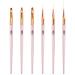 Unaone 6 Pack Nail Art Brushes Set Nail Art Liner Painting Brushes Striping Flat Painting Drawing Nail Tools for Drawing Long Lines Short Strokes Flower Pattern for Salon at Home DIY Manicure Rose Gold Rose Gold/6...