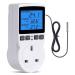 INKBIRD Thermostat Plug Socket Digital Temperature Controller Timer Outlet Timer Switch Plug with Sensor Probe Heating Cooling Mode for Reptile Greenhouse Home Fermentation UK Plug